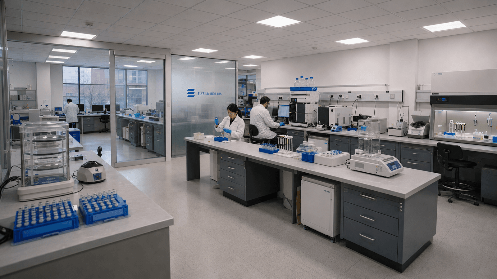 Inside an Elysium Bio Labs research laboratory